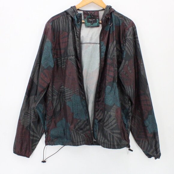 Resolution Perfomance Windbreaker Jacket Mens Black Floral Pattern Lightweight M - Picture 1 of 9